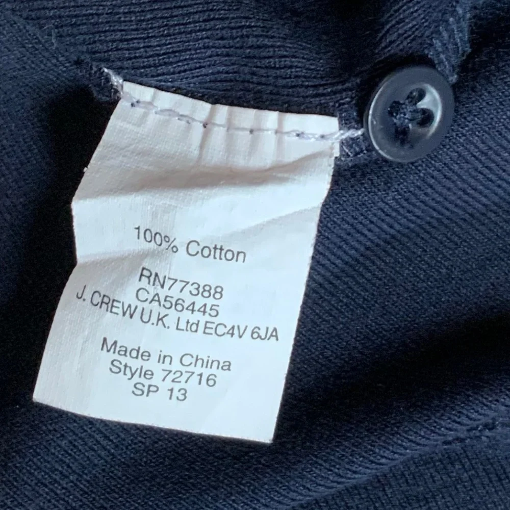 JCrew Blue M Perfect Fit Short Sleeve T Cottagecore Minimalist Monochrome Scandi